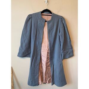 Vintage 1940s Blue and pink light wool coat size S‎